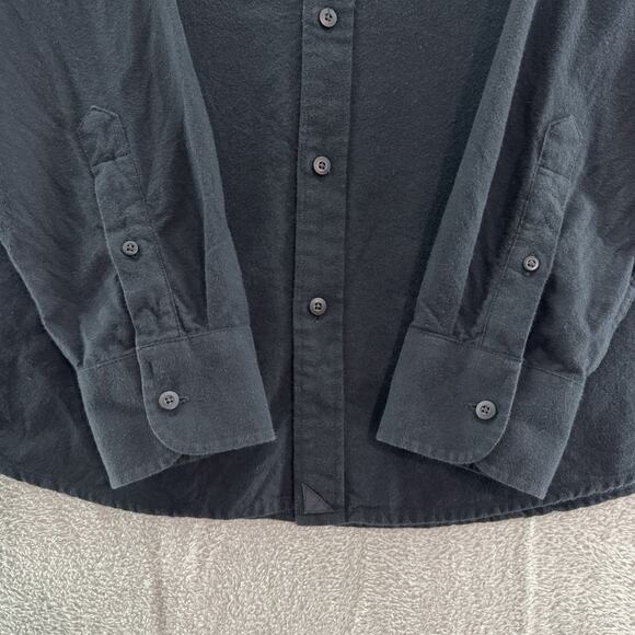 UNTUCKit Shirt Men XXL Black Flannel Button Up Long Sleeve Collared Pocket - Picture 5 of 12